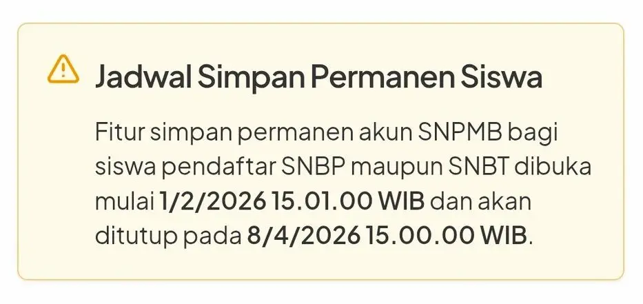 jadwal simpan permanen akun snpmb